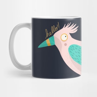 Pink hello bird Mug